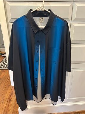 Hardaddy Black & Blue Short-Sleeve Button-Up Shirt